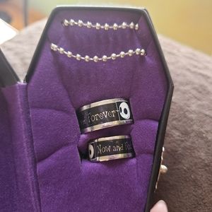Disney nightmare before Christmas ring set